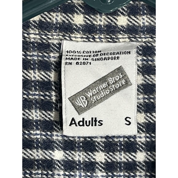 Vintage Looney Tunes Flannel Shirt Size S WB Studio Store Embroidered Button-Up - Picture 5 of 6